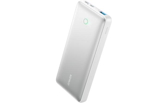 Anker 533 Power Bank10000mah Portable Charger-A1249 (PowerCore 25W) With 3 Port, 2 USB-C, 1 USB-A Fast Charging Battery Pack For iPhone Series, iPad, Samsung, Android and More - White